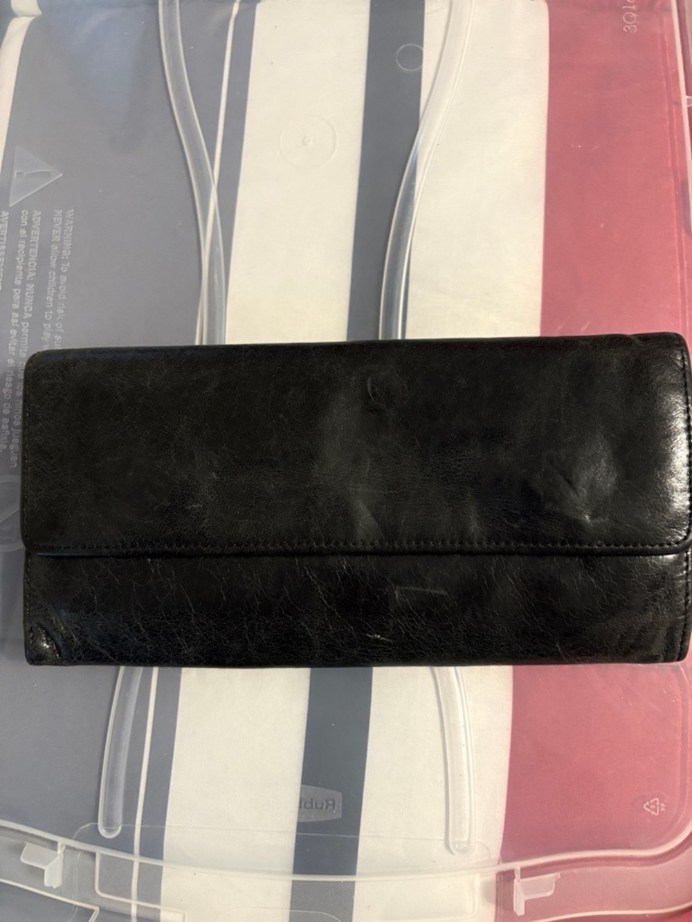 HOBO Black Leather Long Wallet